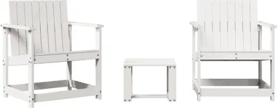 Produktbild von vidaXL 3-tlg. Garten-Lounge-Set Weiß Massivholz Kiefer