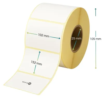Produktbild von Capture CA-800284-605, Weiß, Rolle, Polyester, Thermodirekt, Permanent, Universal