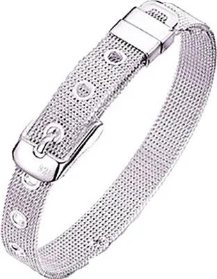 Produktbild von Armband verstellbar, feine Verarbeitung, versilberte, verstellbare Gürtelschnalle für den täglichen Gebrauch-Quadrat*,S