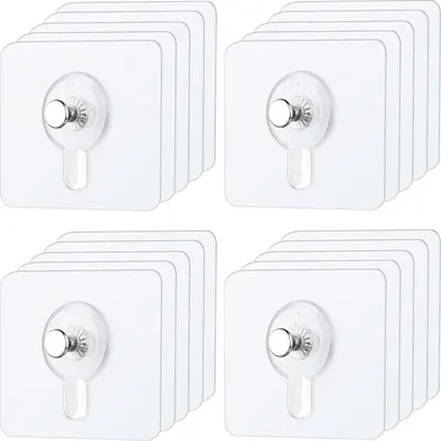 Produktbild von 20 Stück Selbstklebende Transparente Bilderhaken für Bilder und Deko