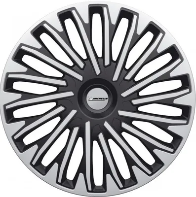 Produktbild von 14" Zoll Radkappen Schwarz/Silber Radzierblenden Radblenden 009028 Michelin