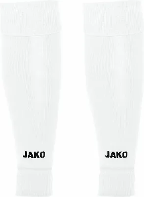 A pair of white tube socks with the JAKO logo on each.