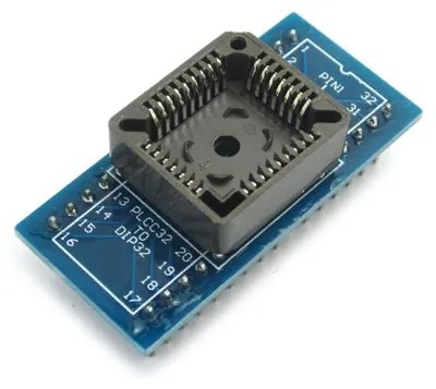 PLCC32-zu-DIP32-Adapter, 1,27 mm Raster, 43,3 x 43,3 mm