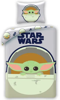 Produktbild von Star Wars Grogu Bettwäsche - Baby Yoda 140x200 cm Kissen und Decke