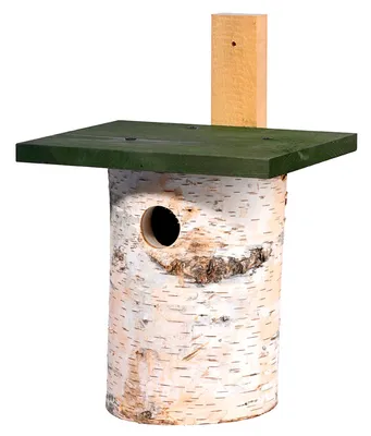 Produktbild von Nistkasten Birke Brut Vogelhaus Meisen Wildvögel Holz Hilfe Futter Häuschen Kobe