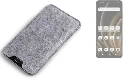 Produktbild von K-S-Trade Filz Handyhülle kompatibel mit FreeYond F9S Schutzhülle Filztasche Filz Tasche Case Sleeve Handy Hülle Filzhülle grau
