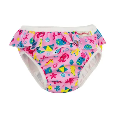 Produktbild von Imse Vimse Schwimmwindel, Badewindel, Aquawindel, Babybadehose Pink Sea Life L (large) 9-12 kg