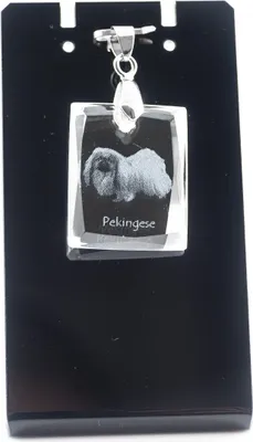 Produktbild von Pekingese, Pekinese, Peking-Palasthund - Kristallanhänger für Hunde, Foto-Halskette, einzigartiger Schmuck von Art-Dog