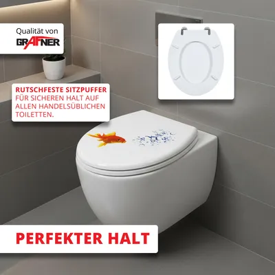 Produktbild von Grafner WC-Sitz in verschiedenen Designs : Bubble Fish Farbe: Bubble Fish