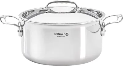 Produktbild von De Buyer Affinity Bratentopf Edelstahl mit Deckel 20 cm