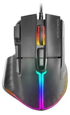 Produktbild von Mars Gaming MMXT, rechts, Optisch, USB Typ-A, 12800 DPI, Schwarz