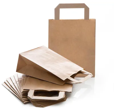 Produktbild von 10 kleine braune natur Kraftpapier Papiertüte Papiertasche Geschenktüte Papierbeutel 18 x 8 x 22 cm Geschenkbeutel Verpackung Geschenk Mitgebsel give-away Tüte10 Stück
