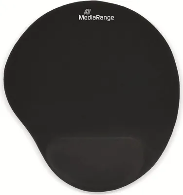 Zdjęcie produktu dla Podkładka pod mysz MediaRange z podpórką pod nadgarstek czarna