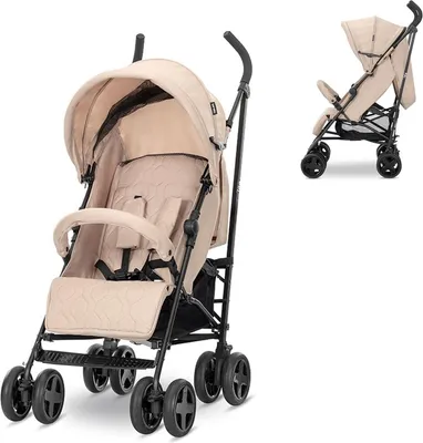 Obrázok produktu pre Lorelli kočík, buggy IDA, otočné predné kolesá, nastaviteľná opierka chrbta béžová čierna