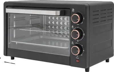 Obrázok produktu pre Elektrická rúra, nastaviteľná teplota, objem 22 l, čierna farba