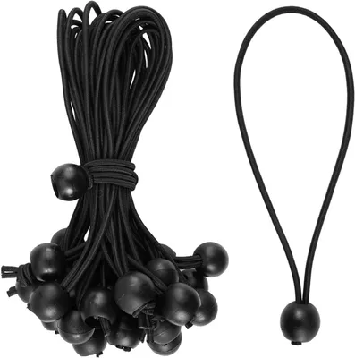 Produktbild von 30x Kugelspanner 20cm Schwarz Planenspanner Gummispanner für Zelt