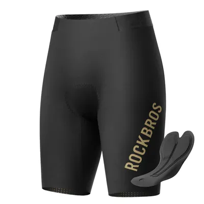 Obrázok produktu pre ROCKBROS Pánske cyklistické šortky krátke polstrované Priedušné a protišmykové cyklistické šortky s polstrovaním pre MTB Black M