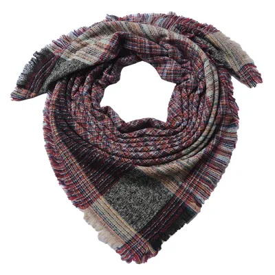 Produktbild von Clayre & Eef Winterschal Damen 130x130 cm Rot Polyester