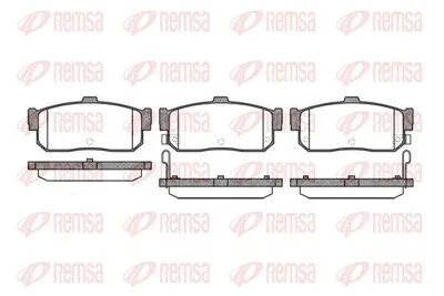 Produktbild von REMSA Bremsbeläge Satz Hinten Bremsklötze für NISSAN ALMERA II Hatchback (N16) 0366.22