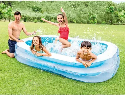 Produktbild von INTEX 56483NP - Swimcenter - Family Pool Planschbecken (262x175x56cm)