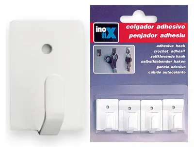 Image de Inofix 2019, Intérieur, crochet universel, blanc, acier inoxydable, vis, 0,5 kg