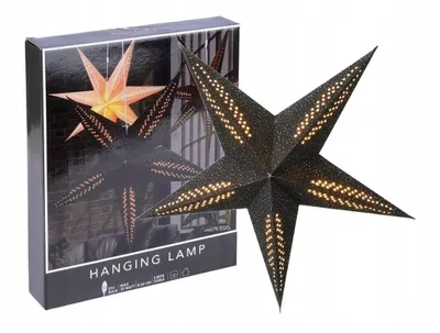 Imagen del producto de Estrella luminosa colgante, papel , 60 cm