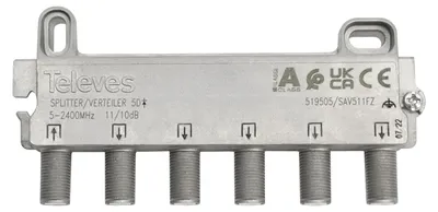 Immagine prodotto di Televes SAV511FZ Distributore a 5 vie 5-2400 MHz VD: 10dB (519505)