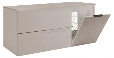 Zdjęcie produktu dla Rodan Szafka pod umywalkę 120cm - z blatem i koszem na pranie - Kaszmir Mat - MODERN