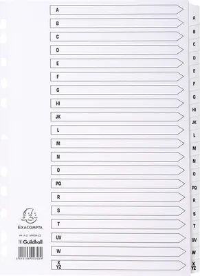 Produktbild von EXACOMPTA Karton-Register A-Z DIN A4 weiß 20-teilig