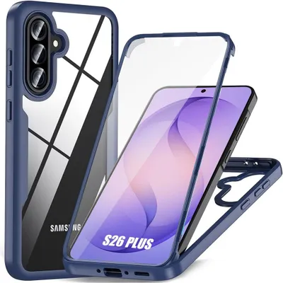 Image de Coque pour Samsung Galaxy S26 Plus, Protection Intégrale Avant TPU Souple et Arrière PC Rigide - Bleu Marine