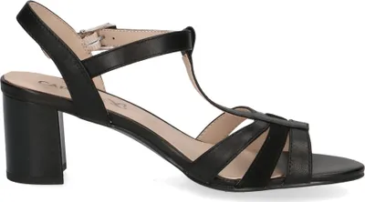 Image de Caprice Sandale Femme T-Step Boucle Cuir Sandalette 9-28308-42, Taille:37 EU, Couleur:Noir