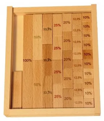 Produktbild von Bruchrechner/ Prozentrechner Länge im Holzkasten mit Schiebedeckel