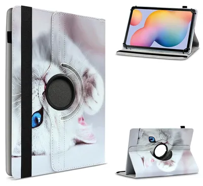 Produktbild von Tablet Hülle für Samsung Galaxy Tab S6 Lite Tasche Schutz Case Cover 360 DrehbarFarbe 360 Uni:Motiv 10