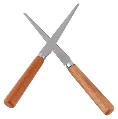 Produktbild von Töpfermesser Set mit Holzgriff und Edelstahlklinge für die Keramikbearbeitung