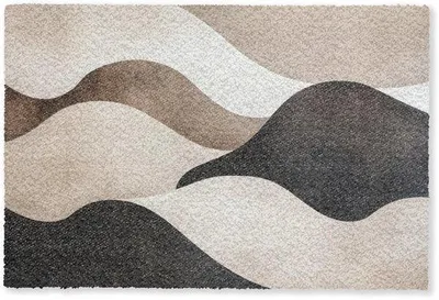 Produktbild von Unyqoos® Fußmatte 60×90 cm – rutschfeste Türmatte mit Gummirückseite, 8 mm, farbbeständiges abstraktes Muster, saugfähig für Eingangsbereich