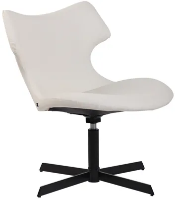 Produktbild von CLP Lounger Welland Kunstleder mit Metallgestell und Rückenlehne weiß