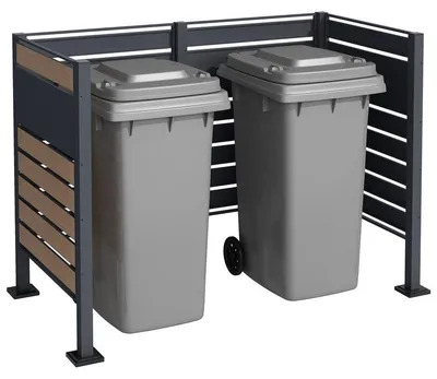 Produktbild von Mülltonnenverkleidung Mülltonnenbox Garten Zaun 120 cm Sichtschutz 1 Erweiterung