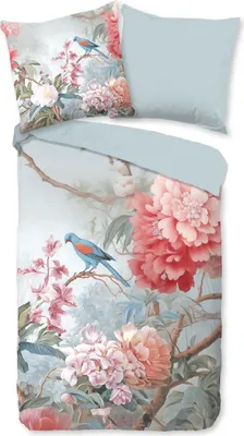 Produktbild von Good Morning Bettbezug "Blumen und Vögel" - Mehrfarbig - (200x200 cm) - Baumwolle