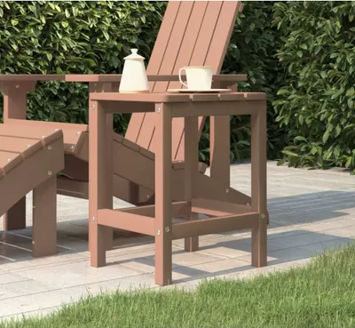 Obrázek produktu pro The Living Store Zahradní stůl Adirondack hnědý 38x38x46 cm HDPE