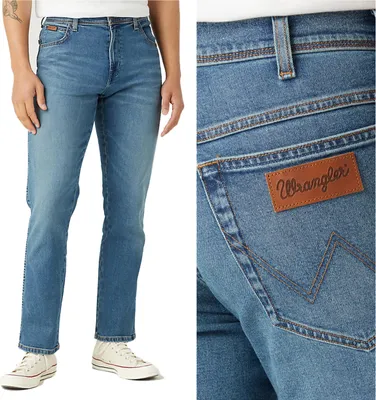 Immagine prodotto di WRANGLER, Jeanshosen da uomo, vestibilità dritta, TEXAS, W31 L32, Blau, Jeans, baggyjeans, buggy