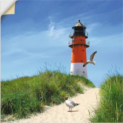 Produktbild von ARTland Wandbild, selbstklebend Am Leuchtturm Größe: 100x100 cm