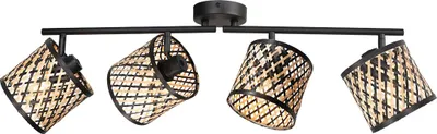 Image de Mexlite - spot - Bambus - naturel noir - bambou métal - spot en saillie - E14 - 4490ZW