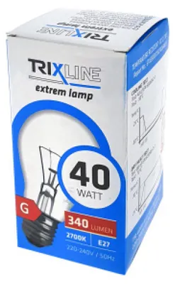 Obrázok produktu pre žiarovka E27 40W ILLU TRIXLINE číra