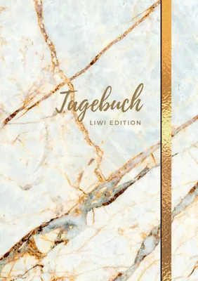 Produktbild von Tagebuch - A5 liniert - 100 Seiten 90g/m² - Soft Cover Motiv Marmor weiß -Papier