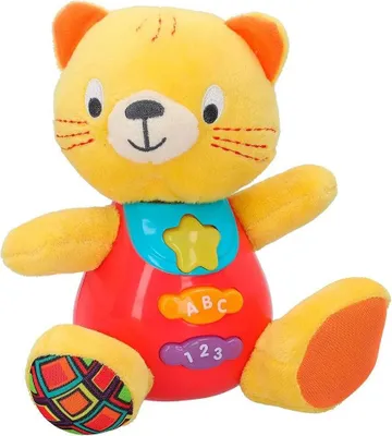 Image de Winfun Jouet Chat Avec Lumière Et Son En Teddy Espagnol Jaune Jaune One Size
