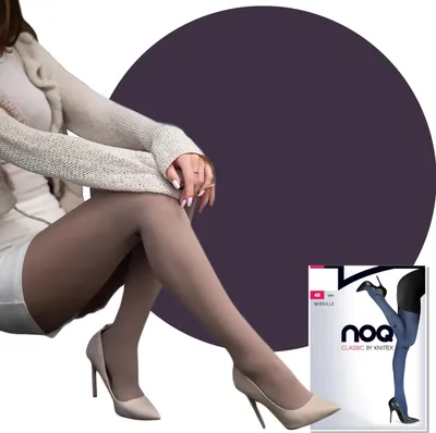 Image de Collants en microfibre Mireille 40 deniers, lisses, mats, semi-opaques, 2 Prugna
