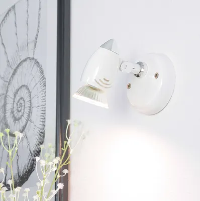 Obrázek produktu pro Moderní nástěnná lampa COLVILLE bílé kovové sklo GU10 35W nástěnná lampa ložnice obývací pokoj předsíň