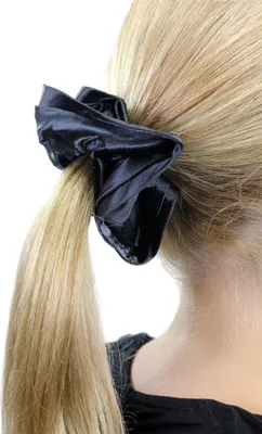Produktbild von WIG ME UP Haarband Scrunchy edel Schwarz Z017