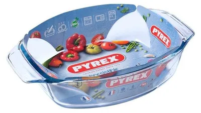 Produktbild von Pyrex 411B000, Auflaufform, Oval, Glas, Transparent, -40 - 300 °C, Frankreich