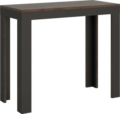 Produktbild von Ausziehbare Konsole 90x40/300 cm Evolution Line Walnuss-Anthrazit-Gestell